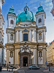 Fototapeta na wymiar Peterskirche in Wien, Kirche St. Peter