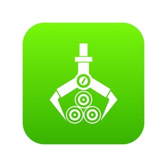 Log loader icon digital green for any design isolated on white vector illustration