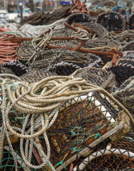 lots of lobster cages