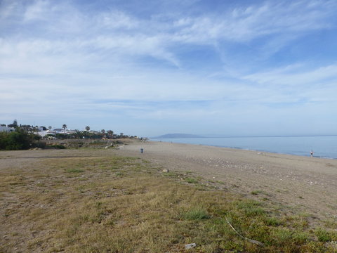 Playa de Mojácar, pueblo de Almería, en Andalucía, situado en la comarca del Levante Almeriense  junto al Cabo de Gata (España)