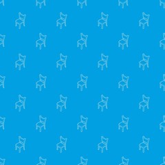 Chair pattern vector seamless blue repeat for any use