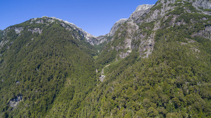 Rock mountains, located in the Tagua Tagua park, Chilean Patagonia