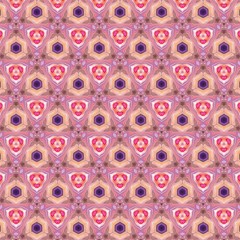 Seamless pattern background. Good for any printed matter, print on fabric or textile, clothes and ceramic. Creative template for design products decoration. Abstract symmetric kaleidoscope wallpaper. 