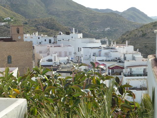 Mojácar, pueblo de Almería, en Andalucía, situado en la comarca del Levante Almeriense  junto al...