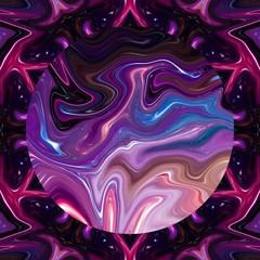 Creative pattern background with space for text in center. Abstract art wallpaper. Good for any printed production, print on fabric, clothes and ceramic. Template for design products decoration.