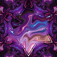 Creative pattern background with space for text in center. Abstract art wallpaper. Good for any printed production, print on fabric, clothes and ceramic. Template for design products decoration.