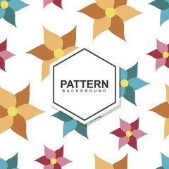 Colorful beautiful flowers in seamless pattern background design