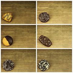 Collage of biscuits in detail