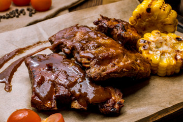 Barbecue pork ribs