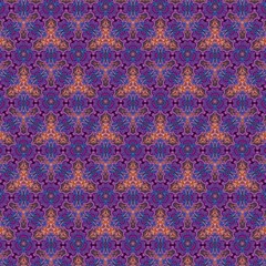 Seamless pattern background. Good for any printed matter, print on fabric or textile, clothes and ceramic. Creative template for design products decoration. Abstract symmetric kaleidoscope wallpaper.