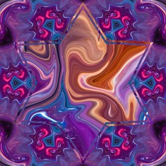 Obraz premium Creative pattern background with space for text in center. Abstract art wallpaper. Good for any printed production, print on fabric, clothes and ceramic. Template for design products decoration.