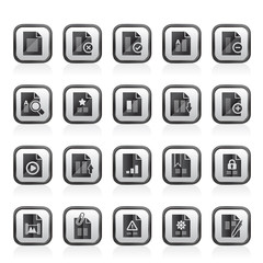Different types of Document icons - vector icon set