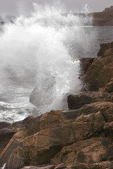 Crashing Waves by shore