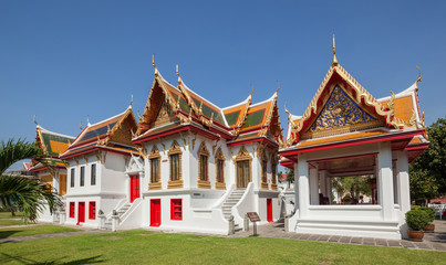 Wat Benchamabophit, also known as the marble temple in Bangkok, Thailand