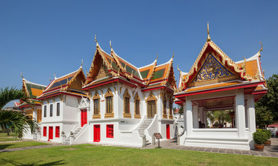 Obraz premium Wat Benchamabophit, also known as the marble temple in Bangkok, Thailand