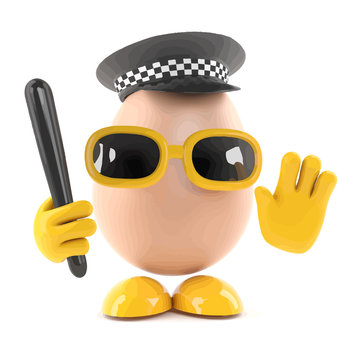 3d Egg police