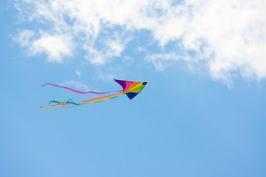 colorful kite and blue sky