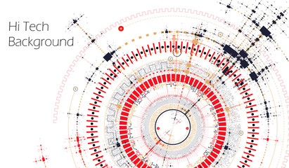 Vector HiTech Background - Technology Diagram Concept - Vector Graphic Template 
