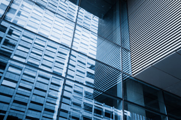 detail shot of modern business buildings in city