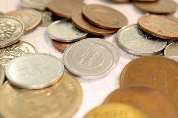 Pile of Japanese Yen Coins