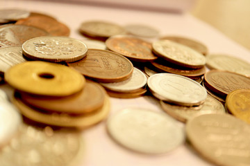 Pile of Japanese Yen Coins