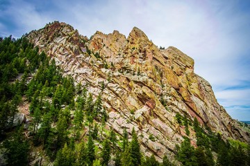 colorful canyon rock face