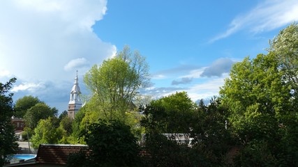Church and sky