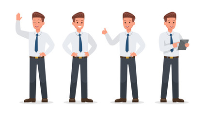 businessman working in office character vector design.No1