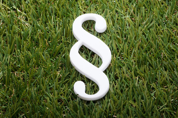High Angle View Of Paragraph Symbol
