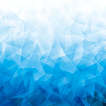 Geometric cold blue polygon pattern abstract background.