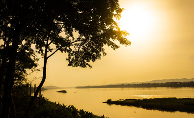 Sunset at Chiang Khan on the Mekong River