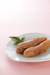 無着色の辛子明太子