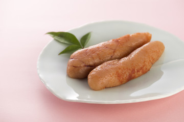 無着色の辛子明太子