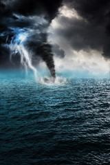 Tornado in the sea