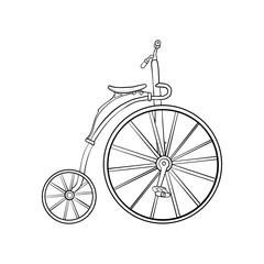 Fototapeta na wymiar vector vintage bicycle