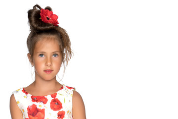 Portrait of a beautiful little girl