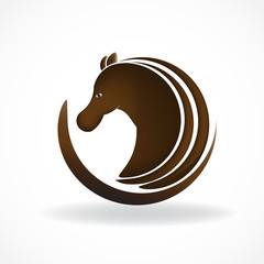 Logo horse icon vector image