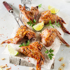 Sticky Grilled Chicken Wings