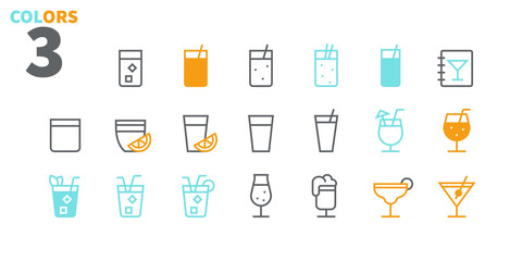 Drinks Food UI Pixel Perfect Well-crafted Vector Thin Line Icons 48x48 Ready for 24x24 Grid for Web Graphics and Apps with Editable Stroke. Simple Minimal Pictogram Part 2-2