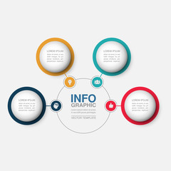 Vector infographic template for diagram, graph, presentation, chart, business concept with 4 options.