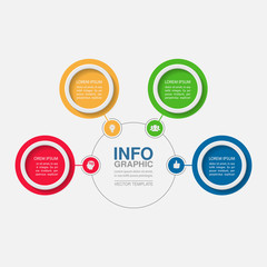 Vector infographic template for diagram, graph, presentation, chart, business concept with 4 options.