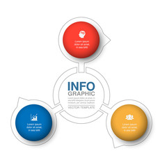 Vector infographic template for diagram, graph, presentation, chart, business concept with 3 options.