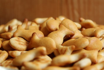 small cookies cracker in the shape of a fish
