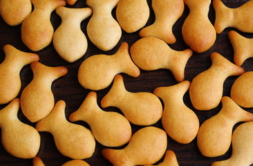 small cookies cracker in the shape of a fish
