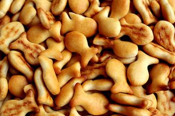 small cookies cracker in the shape of a fish