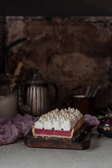 Cranberry Meringue Tart