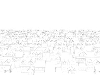Background with wireframe houses