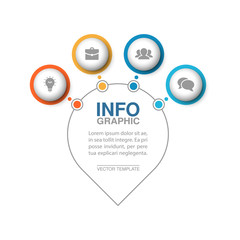 Vector infographic template for diagram, graph, presentation, chart, business concept with 4 options.