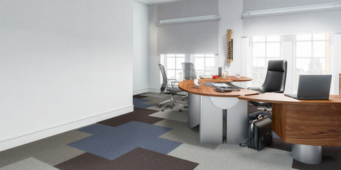 Chefzimmer im Entwurf (panoramisch)