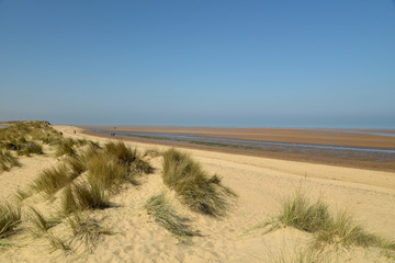 Path through sand dunes on Holkham Beach in Norfolk